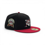 Black Detroit Tigers Red Visor Gray Bottom 1968 World Series Champions Side Patch New Era 59Fifty Fitted