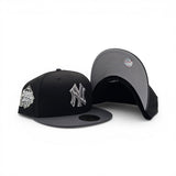 Black New York Yankees Dark Gray Visor Gray Bottom 1999 World Series Side Patch New Era 59Fifty Fitted