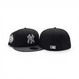 Black New York Yankees Dark Gray Visor Gray Bottom 1999 World Series Side Patch New Era 59Fifty Fitted