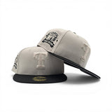 Stone Texas Rangers Black Visor Gray Bottom Final Season Side Patch New Era Fitted