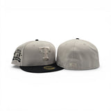 Stone Texas Rangers Black Visor Gray Bottom Final Season Side Patch New Era Fitted
