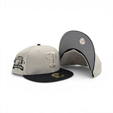 Stone Texas Rangers Black Visor Gray Bottom Final Season Side Patch New Era Fitted