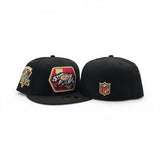 Black San Francisco 49ers Gray Bottom Team Helmet Side Patch New Era 59Fifty Fitted