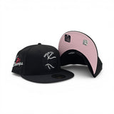 Black Houston Rockets Pink Bottom 2x Finals Champions New Era 59Fifty Fitted