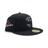 Black Houston Rockets Pink Bottom 2x Finals Champions New Era 59Fifty Fitted