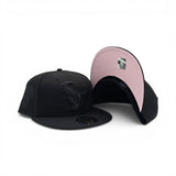 Black On Black Houston Texans Pink Bottom H-Town Skeleton Rock Hand Side Patch New Era 59Fifty Fitted