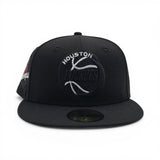 Black Houston Rockets Pink Bottom 2x Finals Champions New Era 59Fifty Fitted