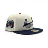 Off White St. Louis Cardinals Oceanside Blue Visor Gray Bottom Busch Stadium Side Patch New Era 59Fifty Fitted
