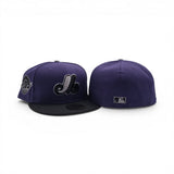 Purple Montreal Expos Black Visor Gray Bottom 25th Anniversary Side Patch New Era 59Fifty Fitted