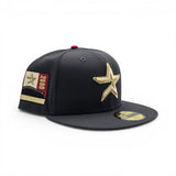 Dark Gray Houston Astros Gray Bottom 2000 Inaugural Season Side Patch New Era 59Fifty Fitted