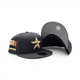 Dark Gray Houston Astros Gray Bottom 2000 Inaugural Season Side Patch New Era 59Fifty Fitted