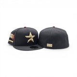 Dark Gray Houston Astros Gray Bottom 2000 Inaugural Season Side Patch New Era 59Fifty Fitted