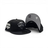 Black New York Knicks Gray Bottom 70th Anniversary Side Patch New Era 59Fifty Fitted