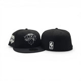 Black New York Knicks Gray Bottom 70th Anniversary Side Patch New Era 59Fifty Fitted