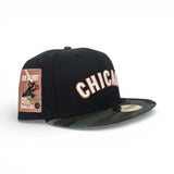 Black Chicago Cubs Camo Visor Gray Bottom Be Alert Foul Balls Side Patch New Era 59Fifty Fitted