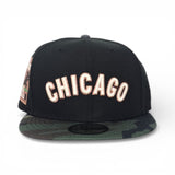 Black Chicago Cubs Camo Visor Gray Bottom Be Alert Foul Balls Side Patch New Era 59Fifty Fitted