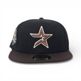 Black Houston Astros Brown Visor Gray Bottom 45th Anniversary Side Patch New Era Fitted