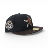 Black Houston Astros Brown Visor Gray Bottom 45th Anniversary Side Patch New Era Fitted