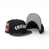 Black Chicago Cubs Camo Visor Gray Bottom Be Alert Foul Balls Side Patch New Era 59Fifty Fitted