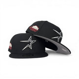 Black Houston Astros Gray Bottom Red Astrodome Side Patch New Era 59Fifty Fitted