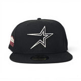 Black Houston Astros Gray Bottom Red Astrodome Side Patch New Era 59Fifty Fitted