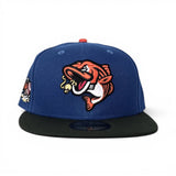 Seashore Blue Gwinnett Stripers Seaweed Green Visor Gray Bottom Baseball Fish Side Patch New Era 59Fifty Fitted