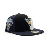 Pinwheel Black/Off White/Navy Blue Arizona Diamondbacks Navy Blue Visor Gray Bottom 1998 Inaugural Season Side Patch New Era 59Fifty Fitted