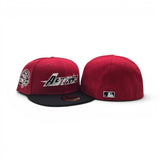 Red Cow Print Logo Houston Astros Black Visor Pink Bottom 45th Anniversary Side Patch New Era 59Fifty Fitted