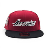 Red Cow Print Logo Houston Astros Black Visor Pink Bottom 45th Anniversary Side Patch New Era 59Fifty Fitted