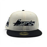 Off White Cow Print Logo Houston Astros Black Visor Gray Bottom 2000 Inaugural Season Side Patch New Era 59Fifty Fitted
