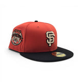 Orange San Francisco Giants Black Visor Gray bottom 1984 All Star Game Side Patch New Era 59Fifty Fitted