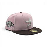 Pink Houston Astros Brown Visor Gray Bottom 2004 All Star Game Side Patch New Era 59Fifty Fitted