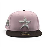 Pink Houston Astros Brown Visor Gray Bottom 2004 All Star Game Side Patch New Era 59Fifty Fitted
