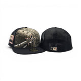 Real Tree Trucker Cow Print Houston Astros Black Visor Pink Bottom 2000 Inaugural Season Side Patch New Era 59Fifty Fitted