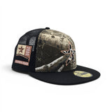 Real Tree Trucker Cow Print Houston Astros Black Visor Pink Bottom 2000 Inaugural Season Side Patch New Era 59Fifty Fitted