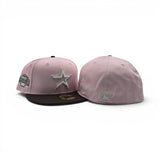 Pink Houston Astros Brown Visor Gray Bottom 2004 All Star Game Side Patch New Era 59Fifty Fitted