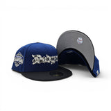 Royal Blue Los Angeles Dodgers Cow Print Logo Black Visor Gray Bottom 2024/2025 Back To Back World Series Champions Side Patch New Era 59Fifty Fitted