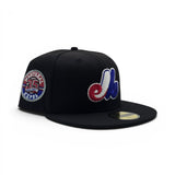 Black Montreal Expos Green Bottom 35th Anniversary Side patch New Era 59Fifty Fitted