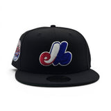 Black Montreal Expos Green Bottom 35th Anniversary Side patch New Era 59Fifty Fitted