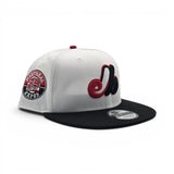 White Montreal Expos Black Visor Gray Bottom 35th Anniversary Side Patch 9Fifty New Era Snapback