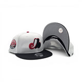 White Montreal Expos Black Visor Gray Bottom 35th Anniversary Side Patch 9Fifty New Era Snapback