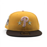 Yellow Philadelphia Phillies Brown Visor Gray Bottom 1996 All Star Game Side Patch New Era 9Fifty Snapback
