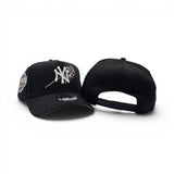 Black New York Yankees Rose Logo Curved Brim Pink Bottom 1999 World Series Side Patch New Era 9Forty Snapback