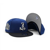 Royal Blue Texas Rangers Upside Down Cow Print Logo Black Visor Gray Bottom 1995 All Star Game Side Patch New Era Snapback