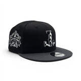 Black Texas Rangers Upside Down Cow Print Logo Dark Gray Visor Gray Bottom 1995 All Star Game Side Patch New Era Snapback
