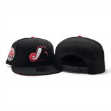 Black Montreal Expos Inferred Bottom 35th Anniversary Side Patch 9Fifty New Era Snapback