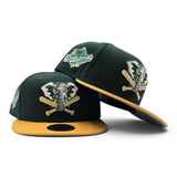 Dark Green Oakland Athletics Yellow Visor Gray Bottom 1989 World Series New Era 9Fifty Snapback
