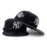 Navy Blue New York Yankees Rose Pink Bottom 1996 World Series Series Side Patch New Era 9Fifty Snapback