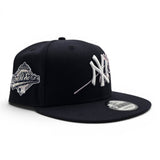 Navy Blue New York Yankees Rose Pink Bottom 1996 World Series Series Side Patch New Era 9Fifty Snapback