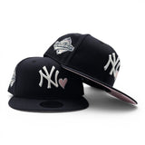 Navy Blue Heart New York Yankees Pink Bottom 1996 World Series Side Patch New Era 9Fifty Snapback